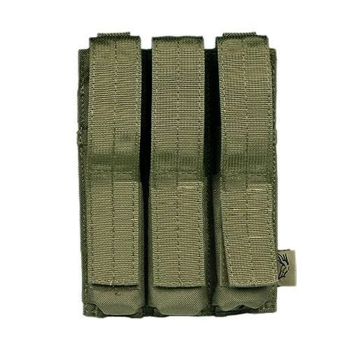 Flyye Triple MP5 Magazine Pouch MOLLE Ranger Green