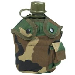 Mil-Tec US Style Canteen And Cup Woodland
