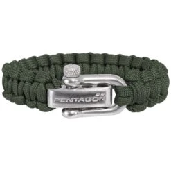 Pentagon Survival Bracelet Camo Green
